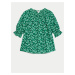 Zelená dámská vzorovaná halenka Marks & Spencer