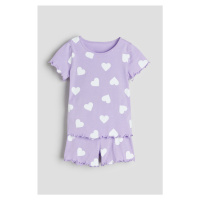 H & M - Bavlněné pyžamo - fialová