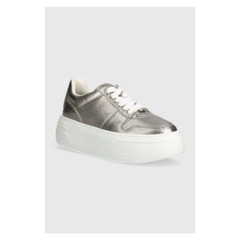Kožené sneakers boty Marc O'Polo stříbrná barva, 40117043501134 NN2M3066