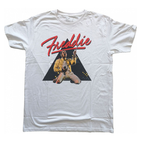 Queen tričko, Freddie Mercury Triangle White, pánské RockOff