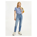 Modré dámské slim fit džíny s vyšisovaným efektem Tommy Jeans - Dámské