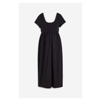 H & M - MAMA Žerzejové šaty's hranatým výstřihem - černá