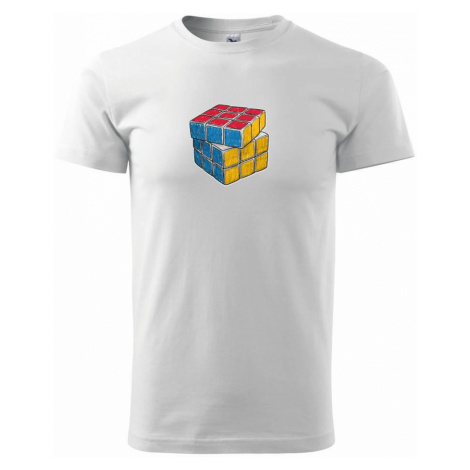 Rubikova kostka kreslená - Triko Basic Extra velké
