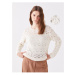 LC Waikiki Crew Neck Openwork Long Sleeve Women's Knitwear Sweater