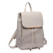 Konofactory Světle šedý elegantní kožený batoh „Majestic“ 8L