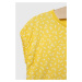 Dětské bavlněné tričko United Colors of Benetton žlutá barva