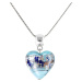 Lampglas Půvabný náhrdelník Ice Heart s ryzím stříbrem v perle Lampglas NLH29