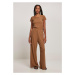 Dámský overal // Urban Classics / Ladies Rib Wid Leg Jumpsuit darktaupe