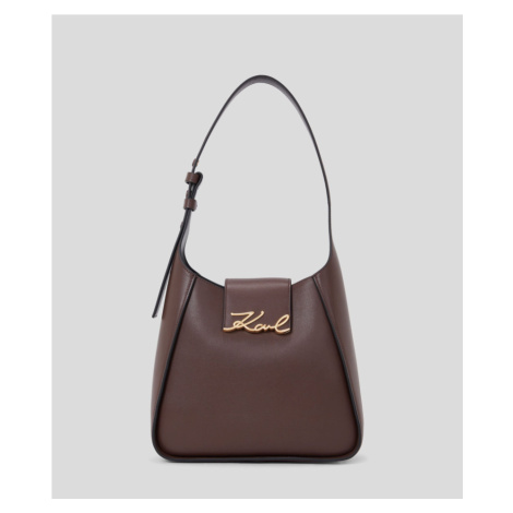 Kabelka karl lagerfeld k/signature hobo dark chocolate