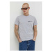 Bavlněné tričko Karl Lagerfeld Jeans šedá barva, s aplikací