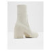 Bílé dámské kotníkové boty na podpatku ALDO Upstage