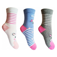 Dívčí ponožky Aura.Via - GMZ7756, bílá/ antracit/ modrá Barva: Mix barev