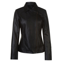 Firetrap Blackseal Embroidered Leather Jacket