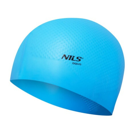 Silikonová čepice NILS Aqua NQC Dots světlemodrá