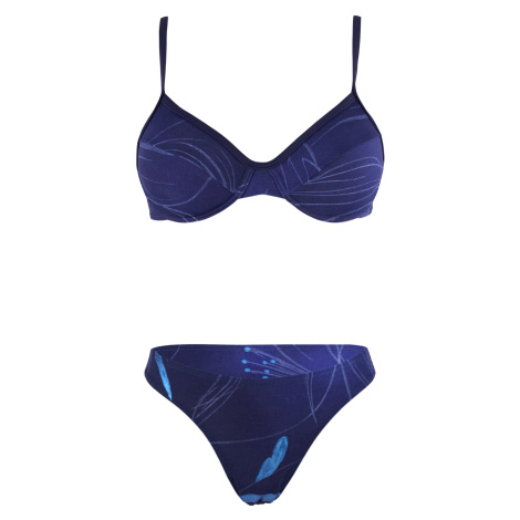 Sahira dámské dvoudílné plavky bez výztuže tmavě modrá