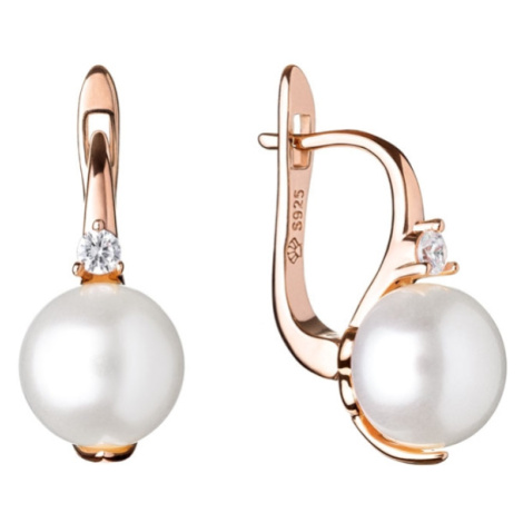 Gaura Pearls Stříbrné náušnice s bílou perlou Isabel, stříbro 925/1000 SK20230GEL/W Zlatá Bílá