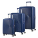 American Tourister Soundbox Sada 3 kufrů 55/67/77cm Tmavě modrý Midnight Navy rozšiřitelný