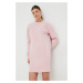 Šaty Guess růžová barva, mini, oversize