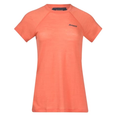 Dámské tričko Bergans Floyen Wool Tee Orange