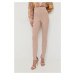 Kalhoty Marciano Guess dámské, béžová barva, přiléhavé, medium waist