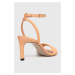 Kožené sandály BOSS Janet oranžová barva, 50516304