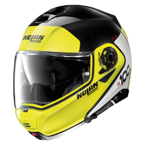 NOLAN N100-5 Plus Distinctive N-Com P/J Výklopná moto helma žlutá/černá