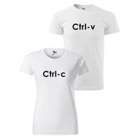 DOBRÝ TRIKO Párová trička s vtipným potiskem CTRL Barva: 2x Bílé tričko