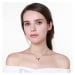 Victoria Filippi Souprava náhrdelníku a náušnic Swarovski Elements Agostina SET0266 Růžová 40 cm