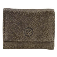 Hide & Stitches Zelená malá kožená peněženka 