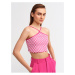 Dilvin 10185 Criss-Cross Tank Tops-fuchsia at the front.