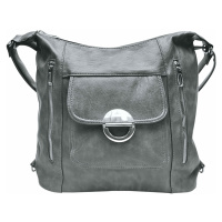 Velký středně šedý kabelko-batoh 2v1 s kapsami Callie