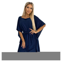 Numoco Dámské volnočasové šaty Sofia granátová Tmavě modrá