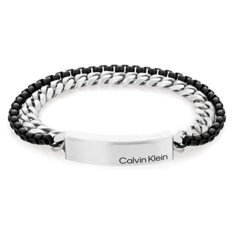 Calvin Klein Dvojitý ocelový bicolor náramek Industrial Hardware 35000566