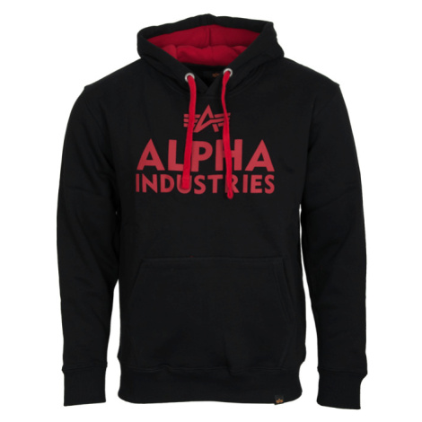 Alpha Industries Mikina Foam Print Hoody černá | červená