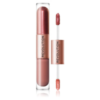 Makeup Revolution Double Up tekuté oční stíny 2 v 1 odstín Infatuated Rose Gold 2x2,2 ml