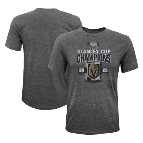 Vegas Golden Knights dětské tričko 2023 Stanley Cup Champions Tri-Blend grey Outerstuff