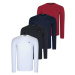 QUADRUPLE SET T8588 DEWBERRY ROUND NECK MEN'S SWEATSHIRT-BLACK-NAVY-WHITE-BURGUNDY