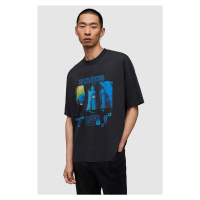 Bavlněné tričko AllSaints Radiance černá barva, s potiskem