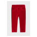 Dětské kalhoty Mayoral červená barva, hladké