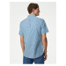 Modrá pánská károvaná košile Oxford Marks & Spencer