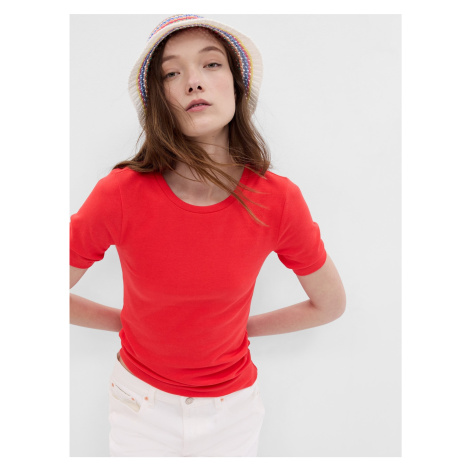 Červené dámské basic tričko GAP