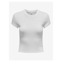 Bílé dámské basic tričko ONLY Elina - Dámské