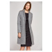 Vlněný dámský kabát s kapsami a klopovým límcem - XXL