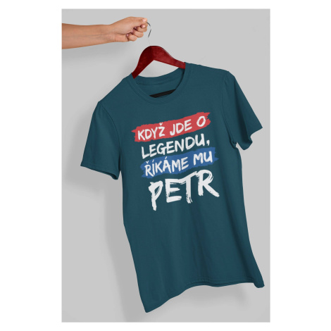 MMO Pánske tričko Petr Barva: Petrolejová modrá