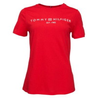 Tommy Hilfiger LOGO CREW NECK Dámské triko, červená, velikost