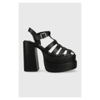 Kožené sandály Steve Madden Carlita černá barva, SM11002385