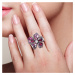 Stříbrný prsten růžová květina FanTurra