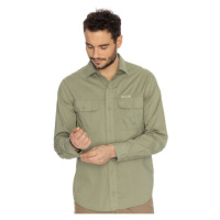 BUSHMAN LANAI Pánská košile s dlouhým rukávem, khaki, velikost