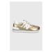 Kožené boty New Balance Wl574lc2 zlatá barva