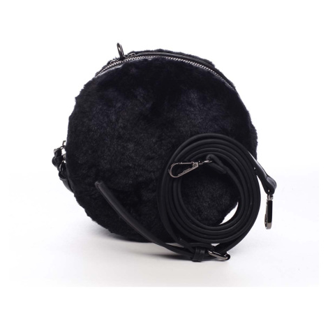 Dámská kožešinová kabelka černá - Maria C Cheer černá